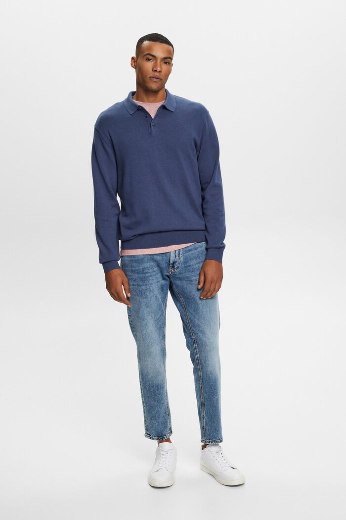 Strickpullover mit Polokragen, TENCEL™