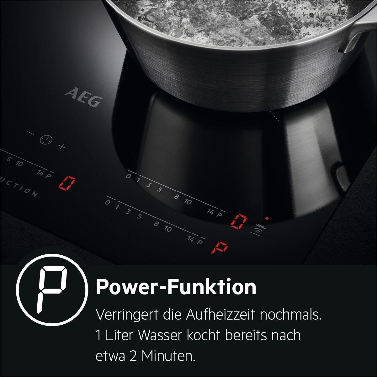 AEG Induktions-Kochfeld IAE84411XB, SenseBoil - Überkochschutz