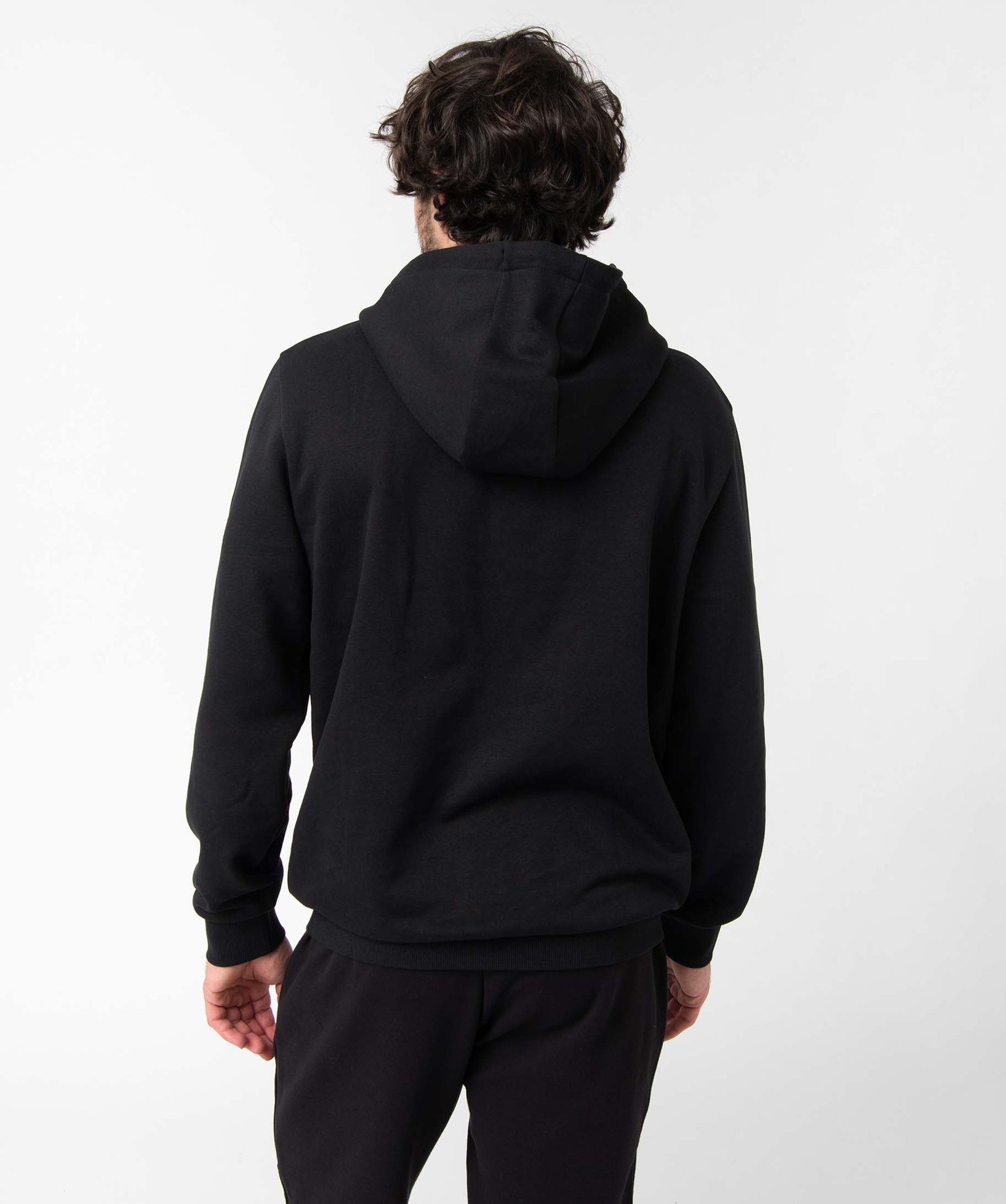 Sweat homme imprimé à capuche noir | GEMO