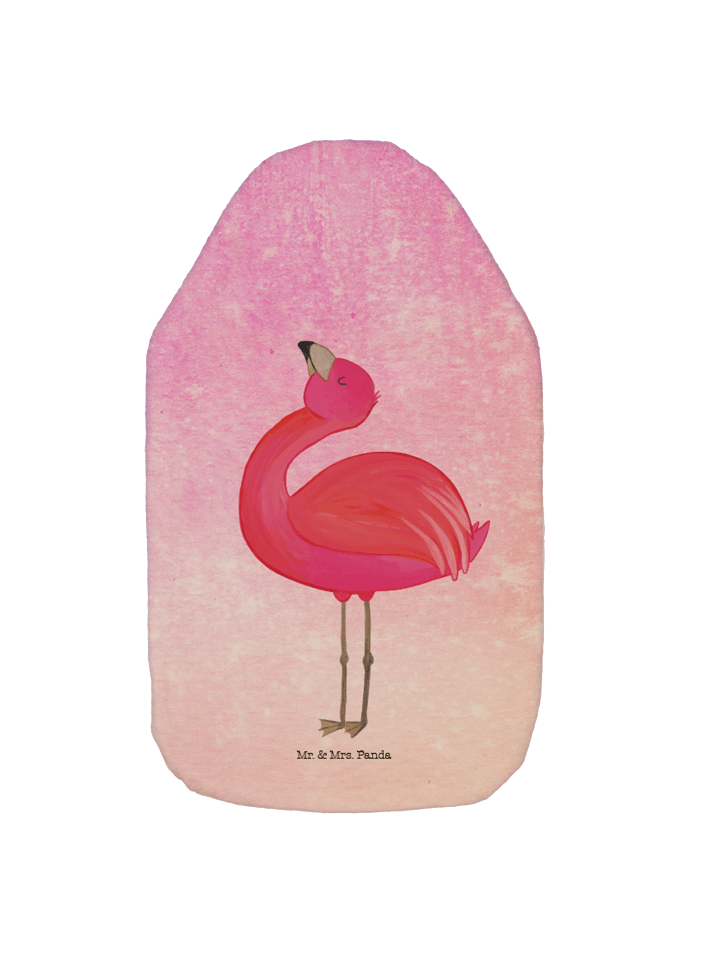 Mr. & Mrs. Panda Wärmflasche Flamingo Stolz ohne Spruch in Aquarell Pink günstig kaufen onesize