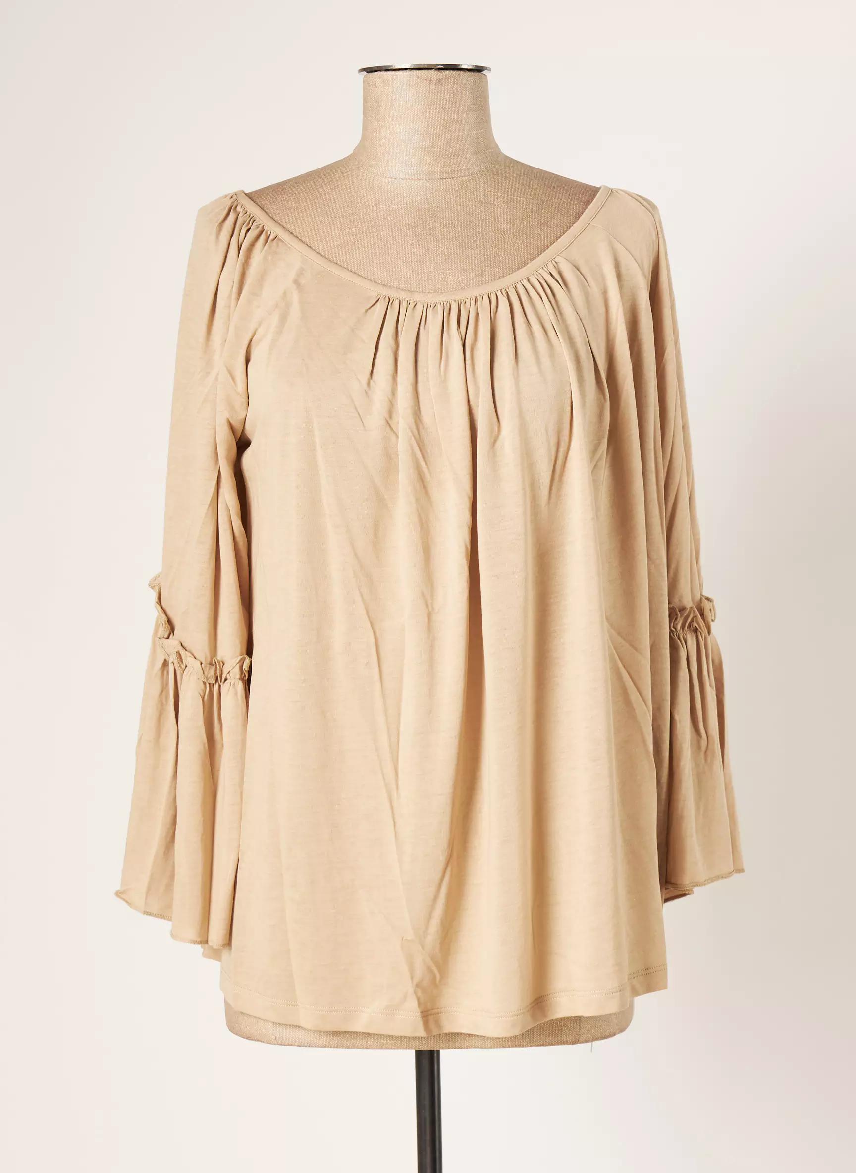 Blanc Boheme Tshirts Femme couleur beige