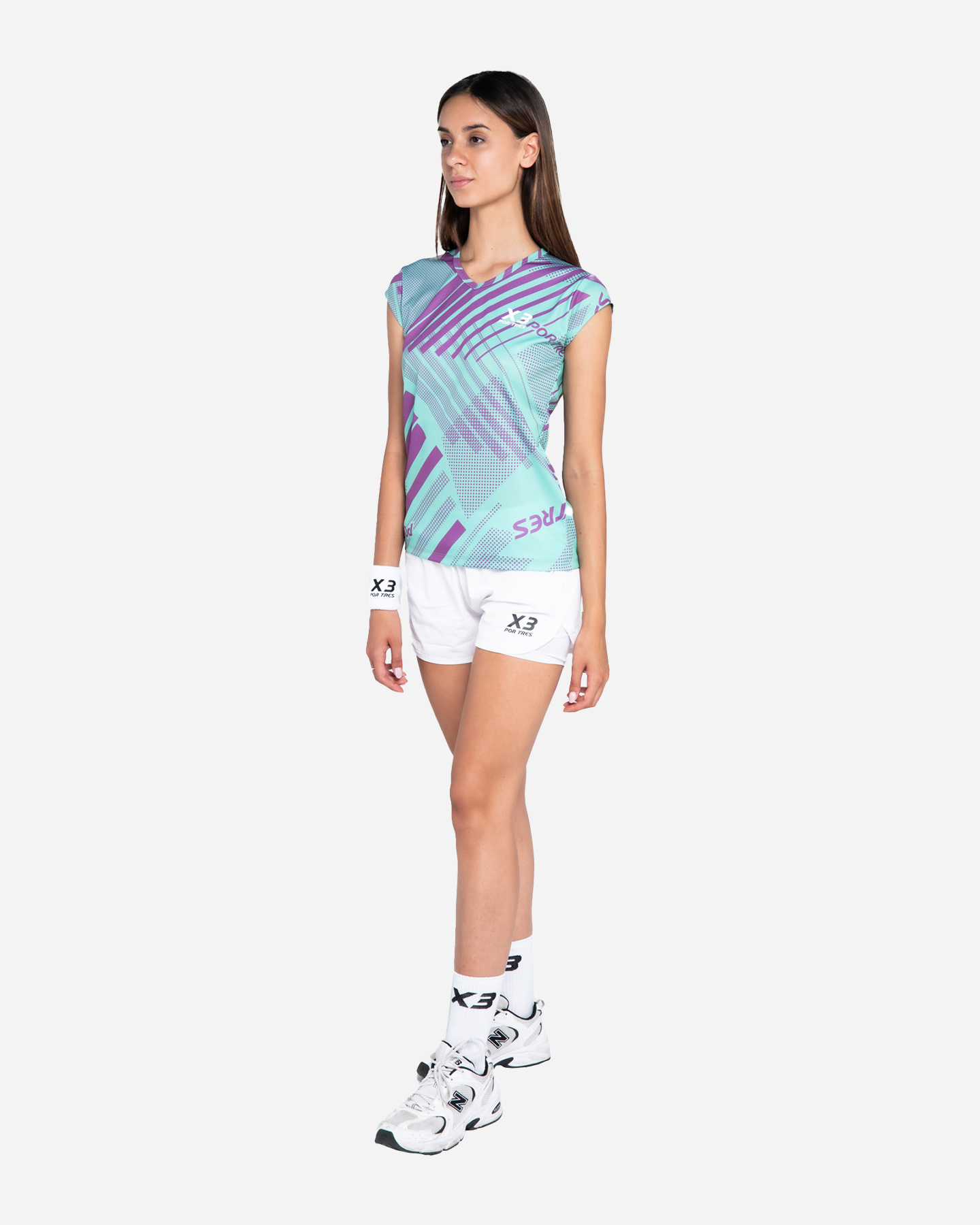 Koszulka Tennis X3 Por Tres Tenerife W X3-2077-T