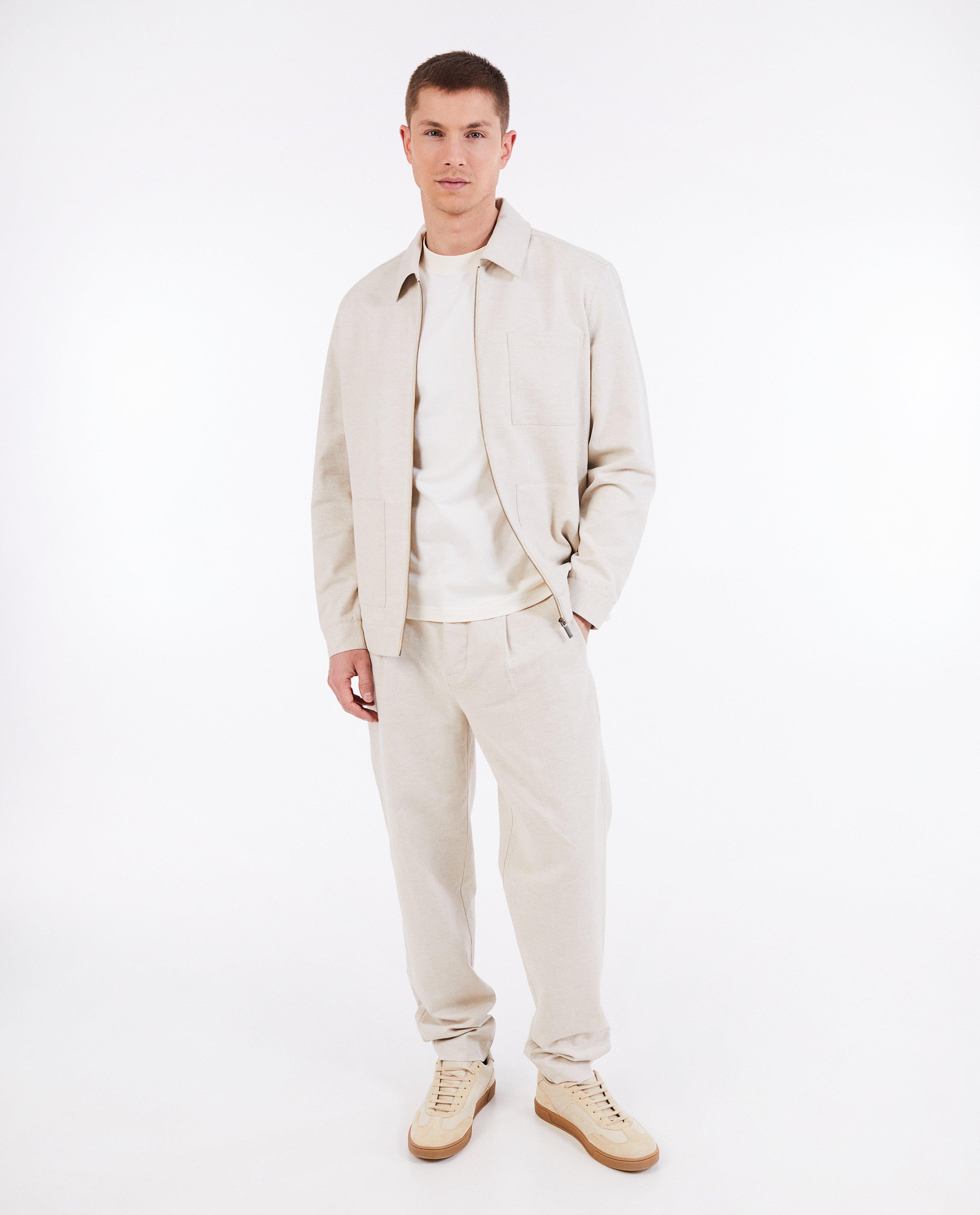 Hampton Bays Beige lenvászon keverék nadrág bézs