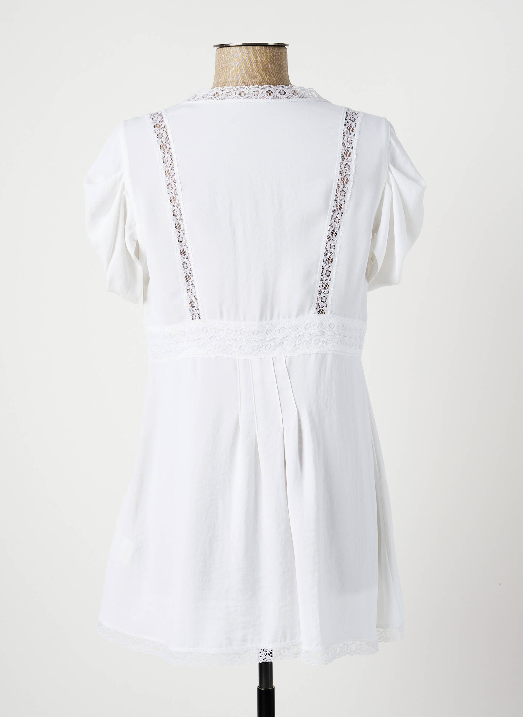 Lauren Vidal Tuniquemanchecourte Femme couleur blanc