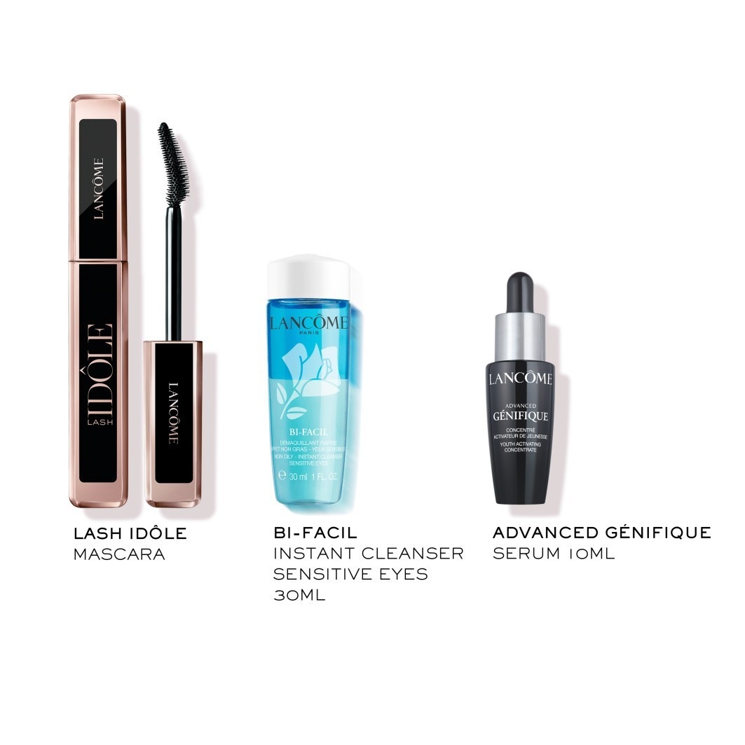 Lash Idôle Eye Set (Lash Idôle Mascara 01 + Bi Facil Eye 30ml + Genifique Serum B 10ml)