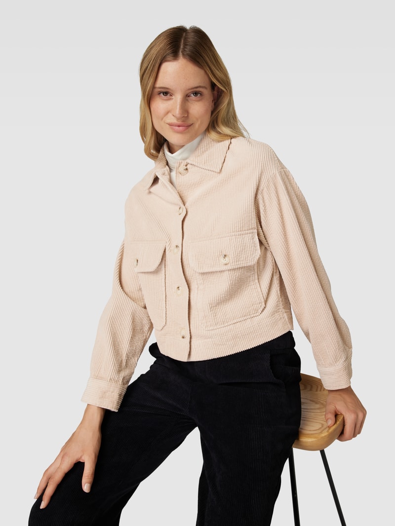 Cordjacke mit Pattentaschen Modell 'Hegola' in beige