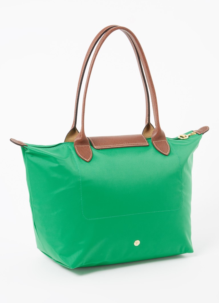 Longchamp Le Pliage Original olkalaukku M nahkayksityiskohdilla