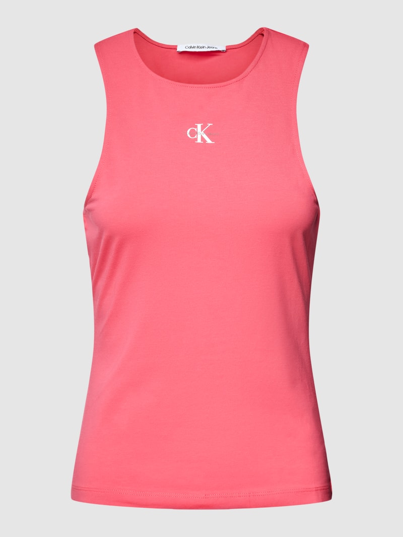 Tanktop mit Racerback Modell 'MICRO MONOLOGO' in pink
