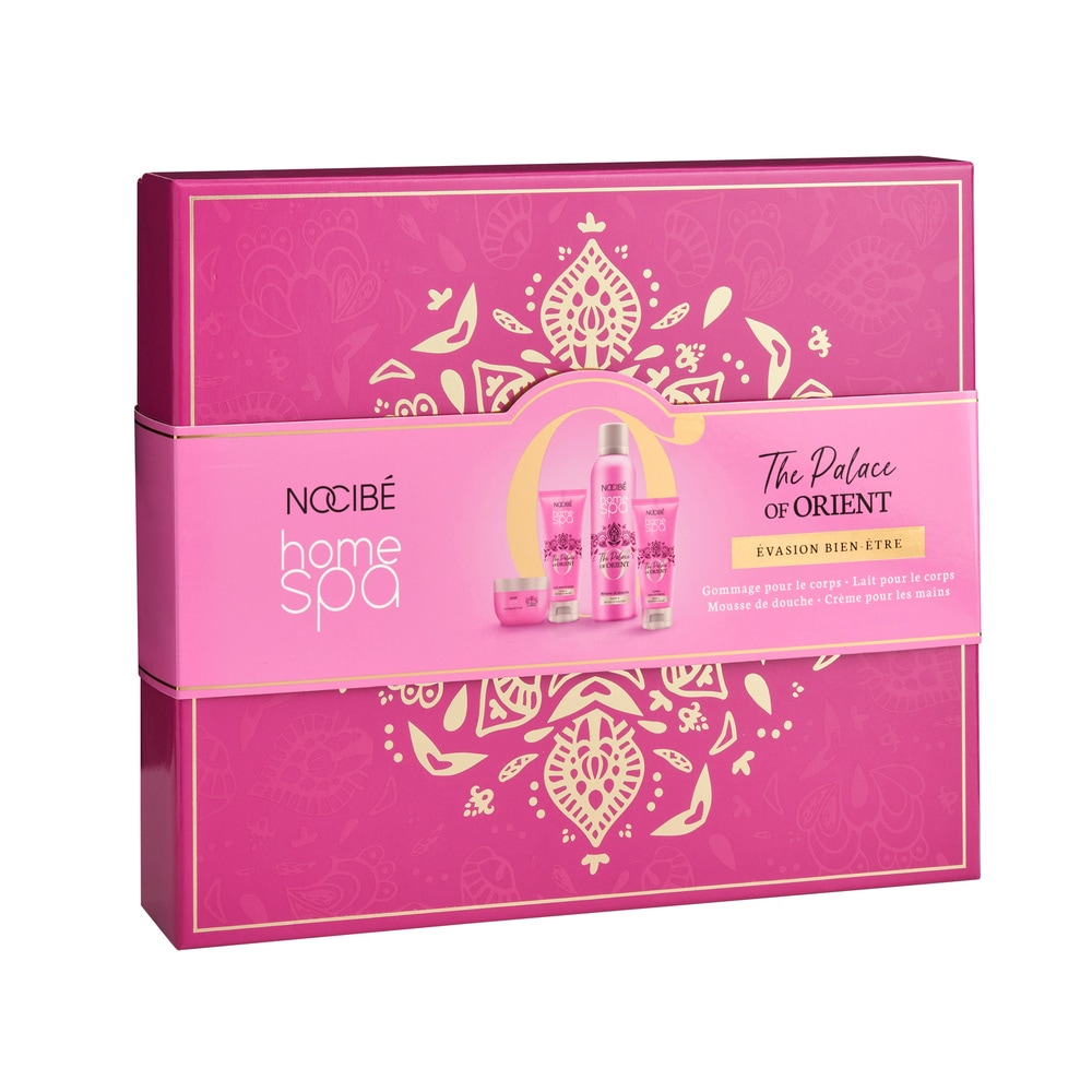 Nocibé Home Spa - Coffret Mystery of Hammam Evasion Bien-être Lait corps, mousse de douche, crème mains & gommage corps