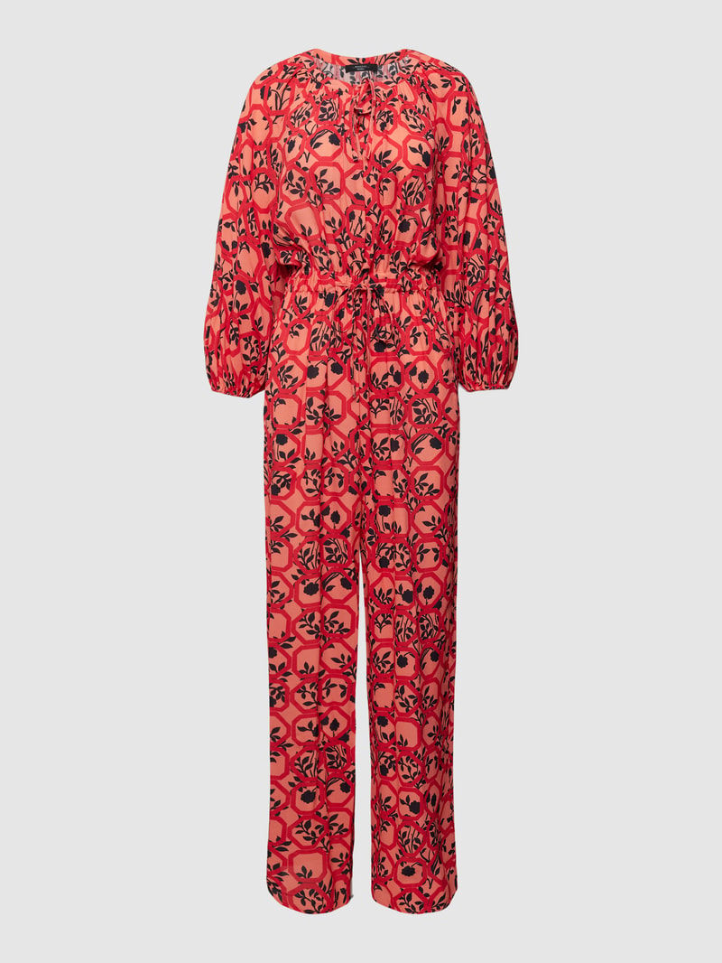 Jumpsuit mit Allover-Muster Modell 'ECCESSO' in hellrot
