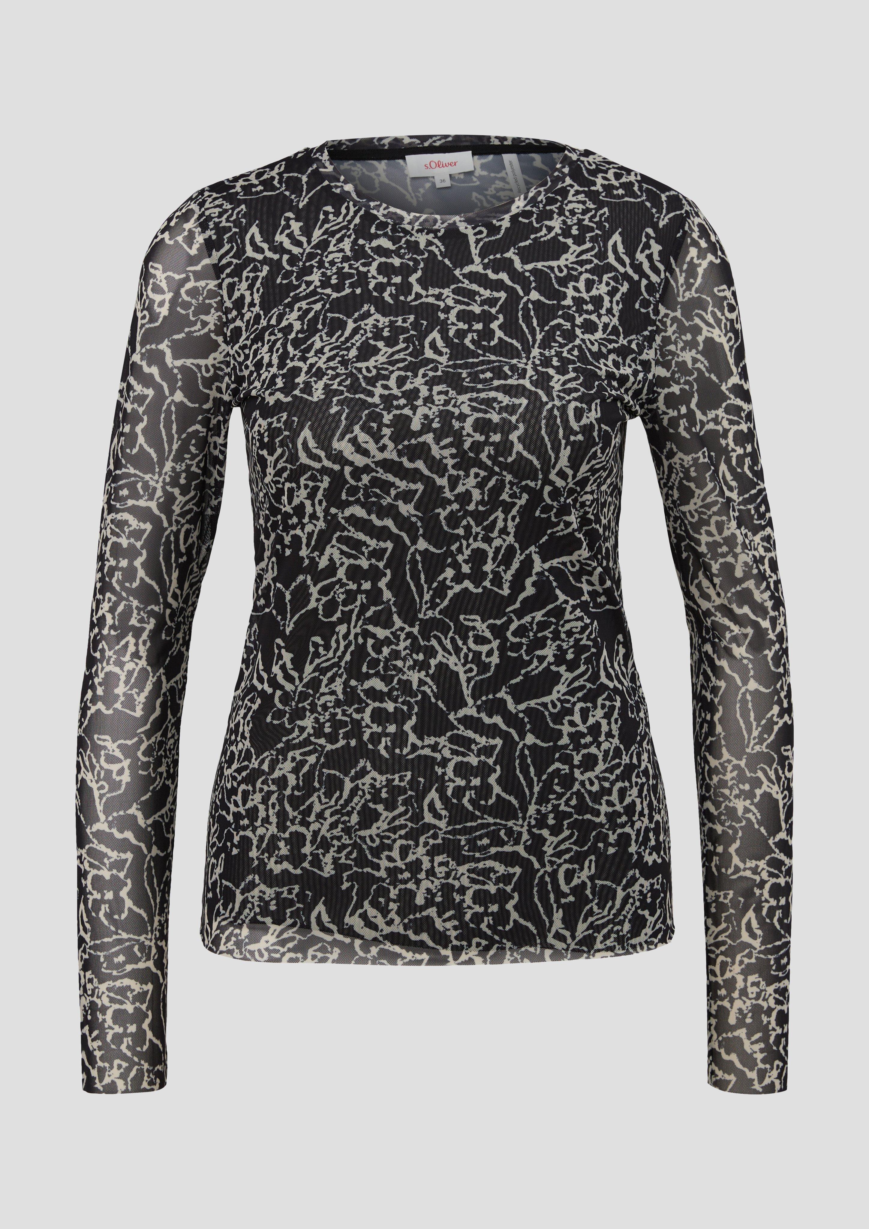 Longsleeve aus Mesh  2137205-99A0