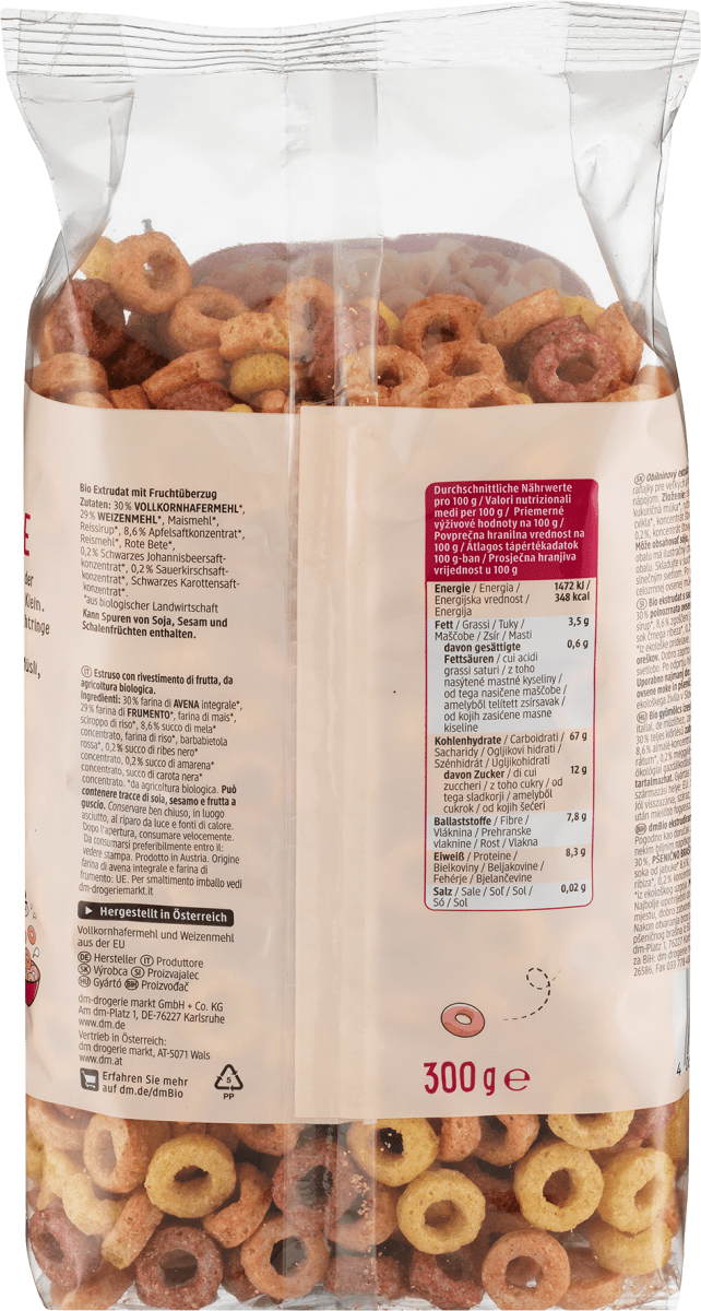 Knuspermüsli, Fruchtringe, 300 g