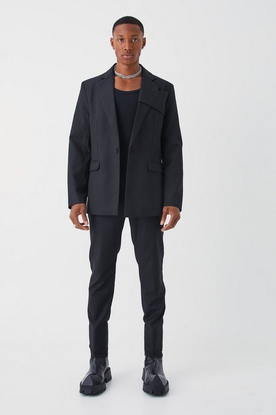 Lockerer Blazer mit Streifen