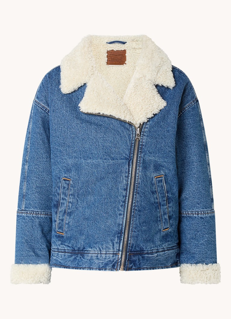 Giacca in denim sherpa Levi's con fodera in peluche e tasche laterali