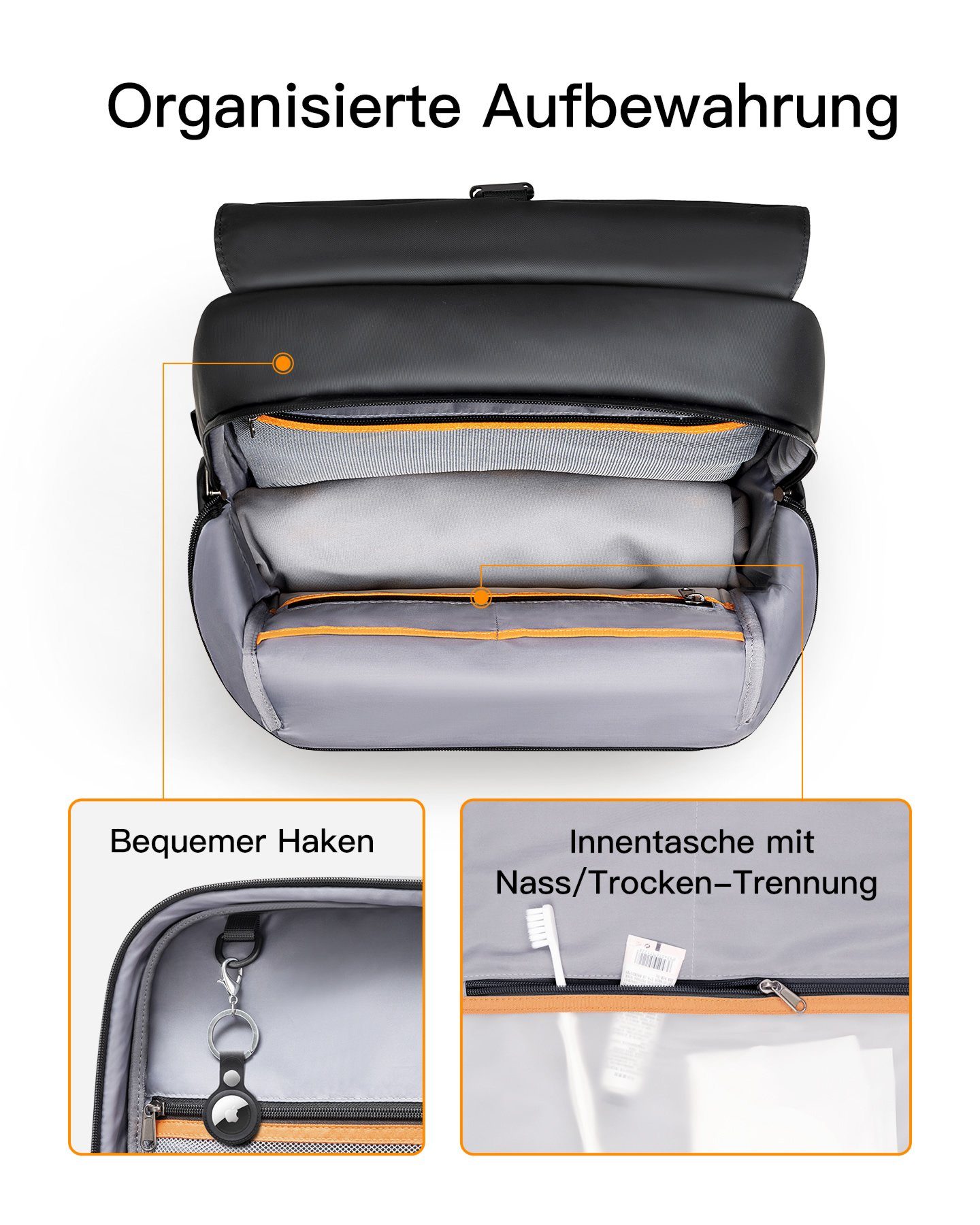 Inateck Laptoprucksack 22,8 L Rucksack Herren Damen Tagesrucksack Reiserucksack Daypack