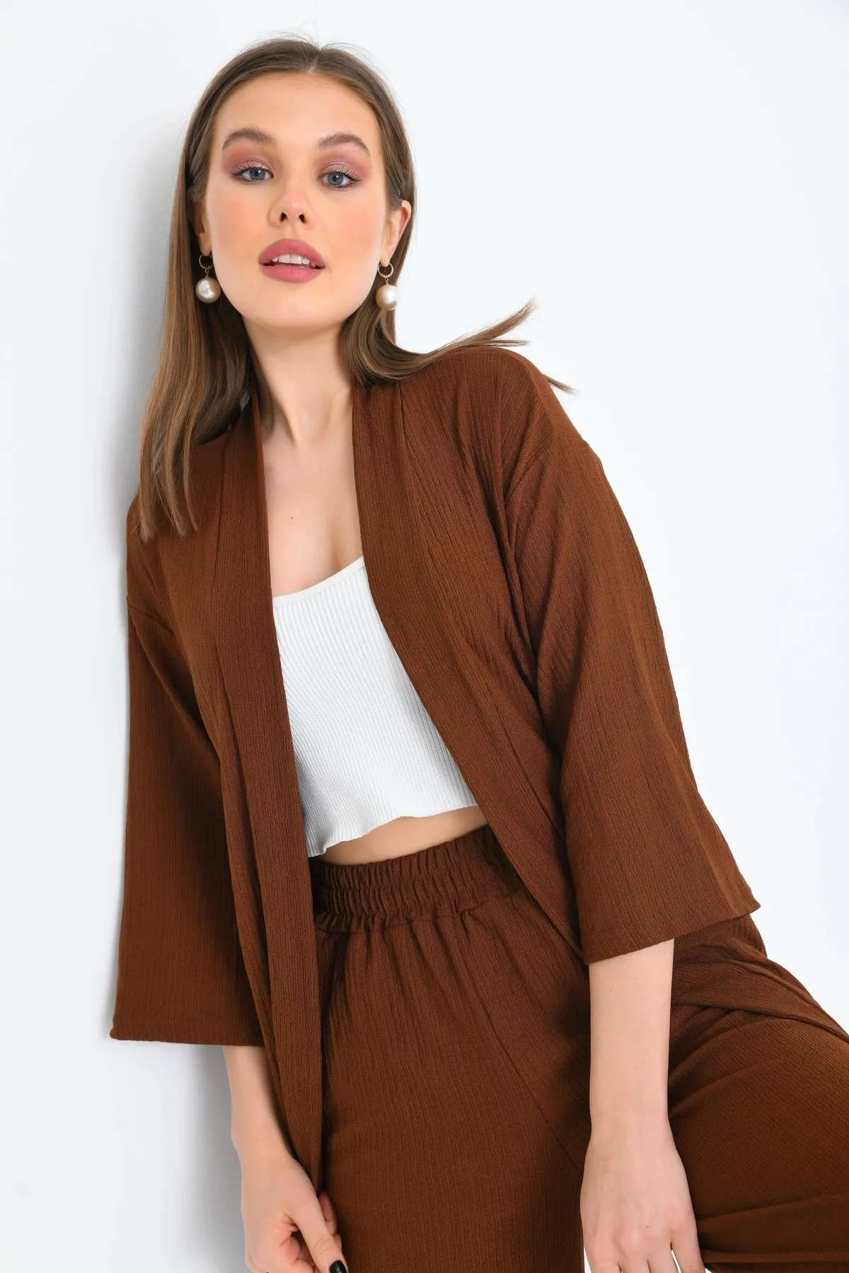 VOLT CLOTHİNG  Uncovered Kimono-Set für Damen