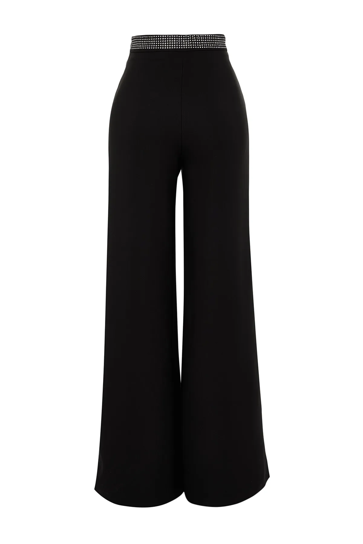 Trendyol Collection  Schwarze Hose mit Steingürtel und detailliertem Gürtel TPRSS23PL00042