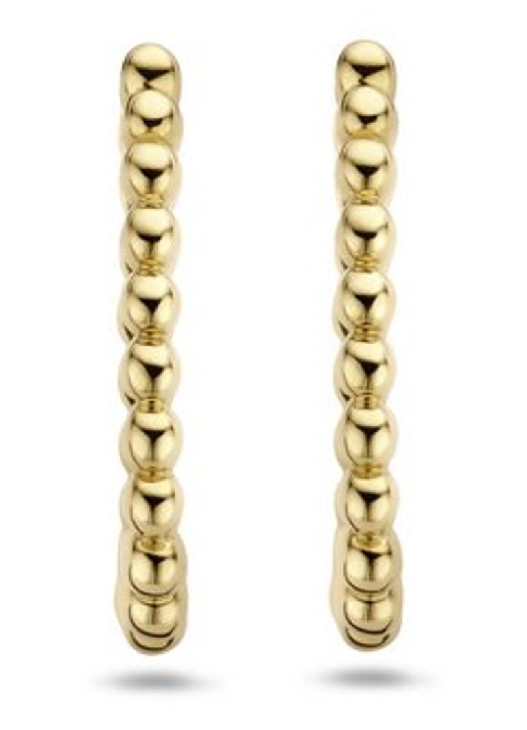 Orecchini color cipria in oro giallo 14 carati 7272YGO