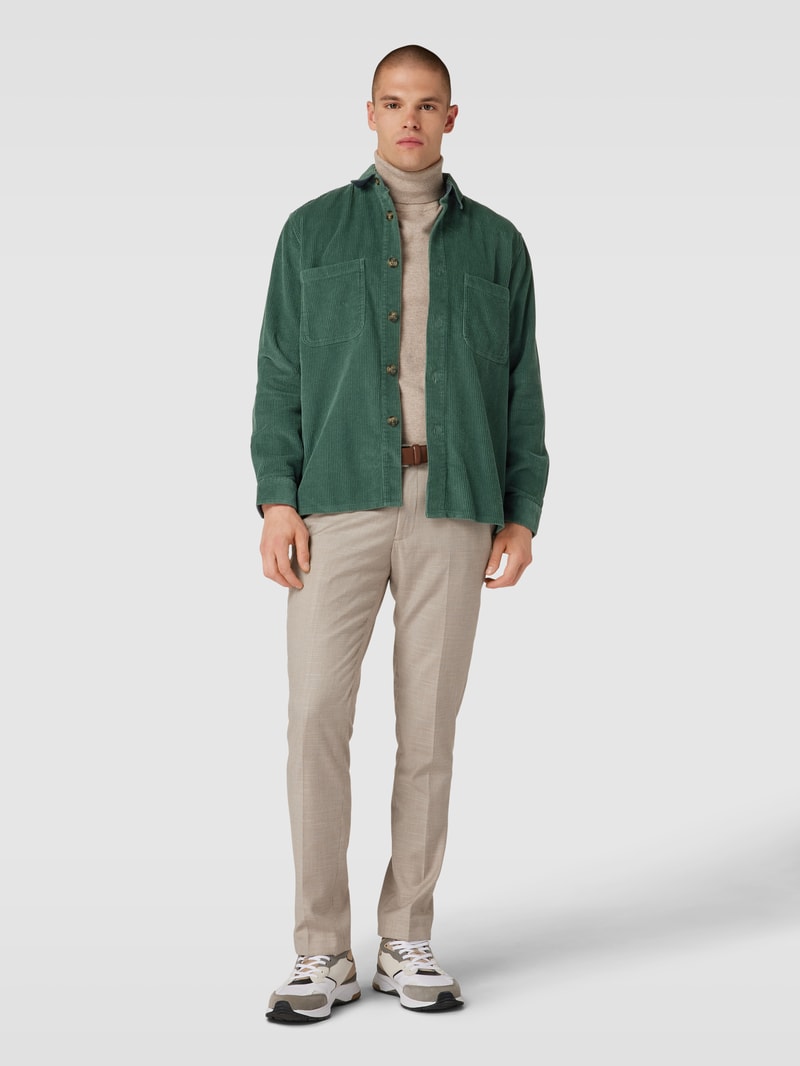 Overshirt aus Cord mit Umlegekragen in lindgrün