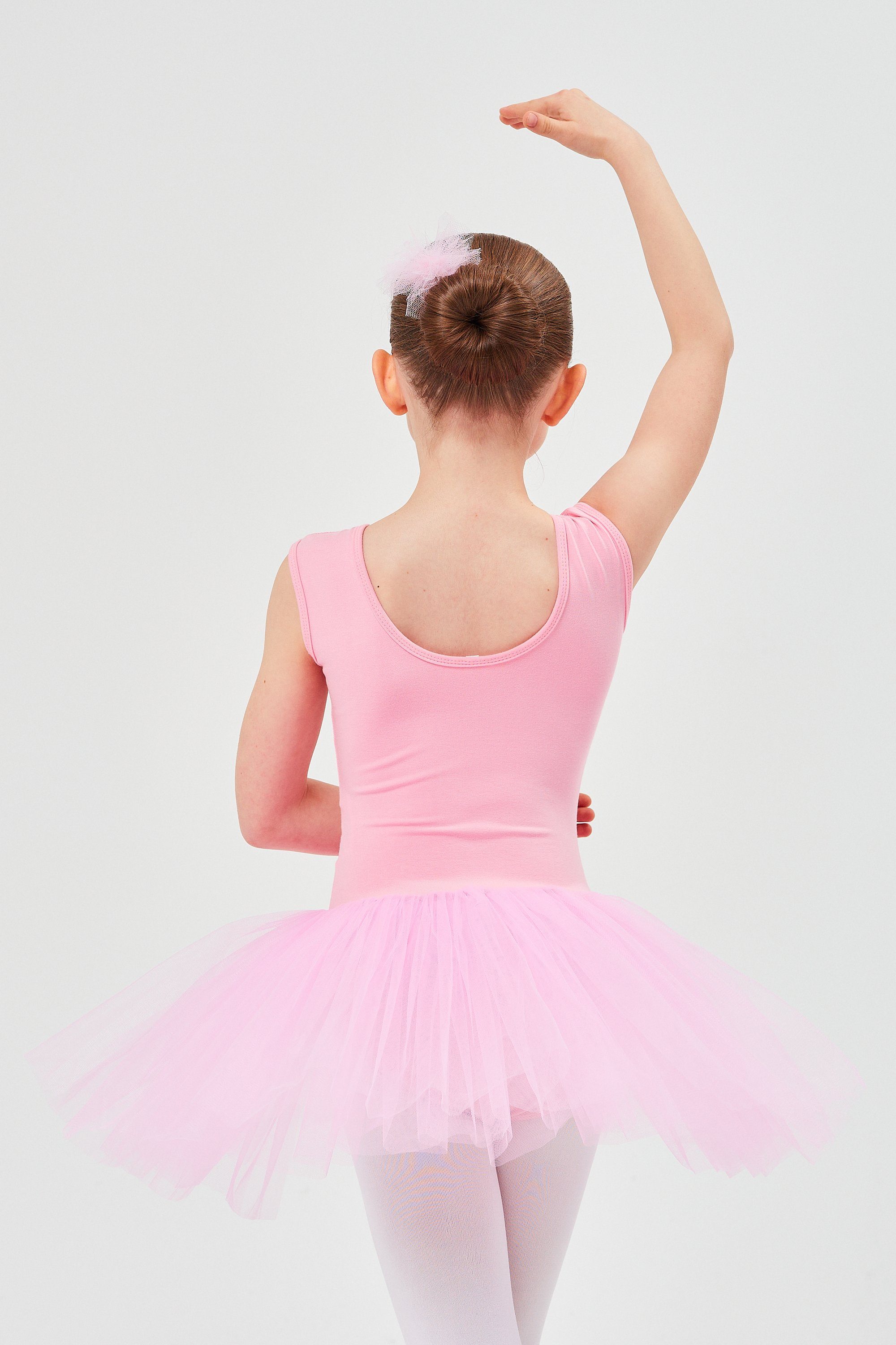 tanzmuster Tüllkleid Ballett Tutu mit Spitzeneinsatz Ballettkleid aus weicher Baumwolle mit langem Tüllrock, für Mädchen