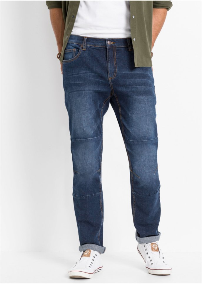Regular Fit Stretch-Jeans m. Komfortschnitt, Tapered