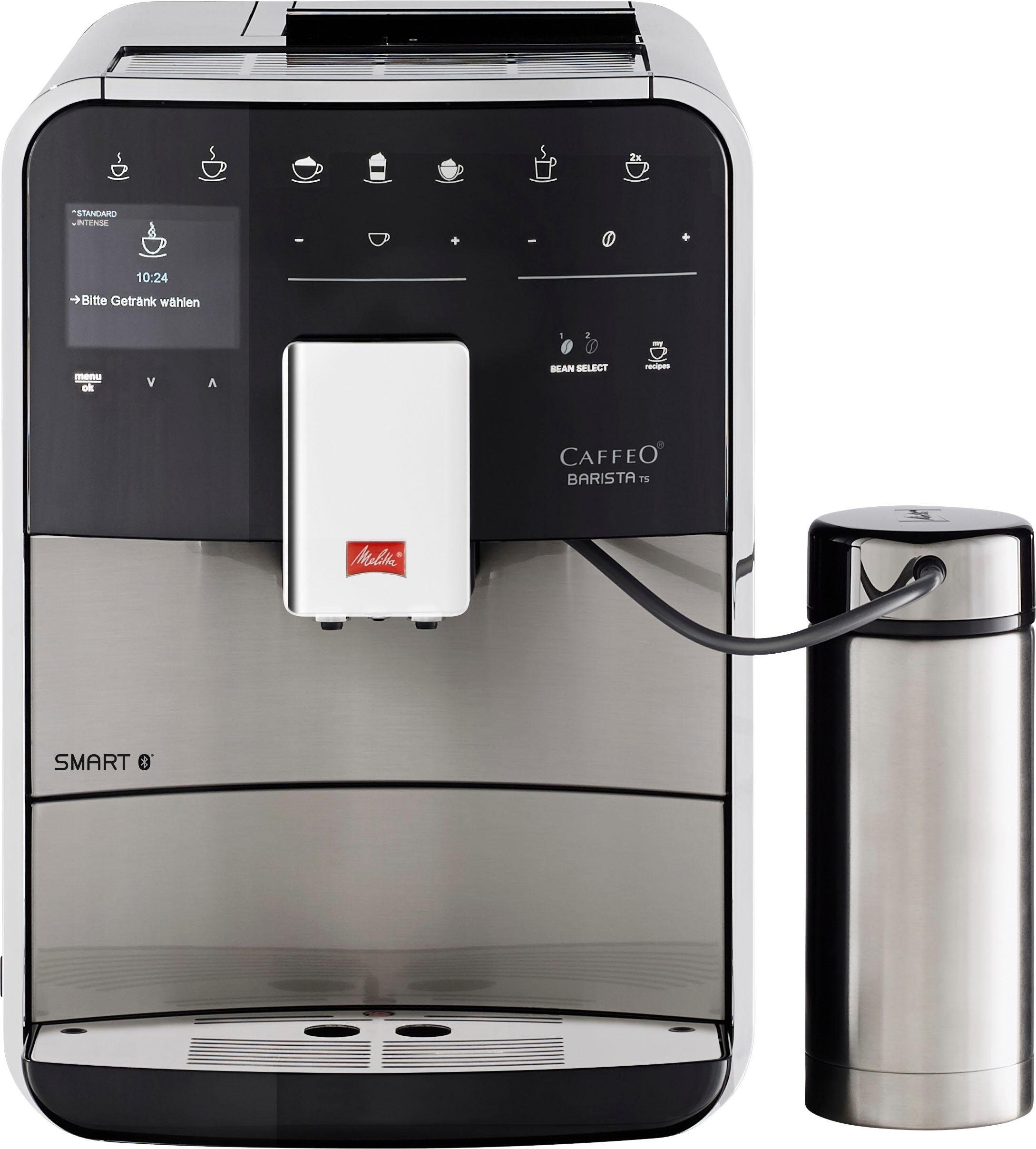 Melitta Kaffeevollautomat Barista TS Smart® F 86/0-100, Edelstahl, Hochwertige Front aus Edelstahl, 21 Kaffeerezepte & 8 Benutzerprofile