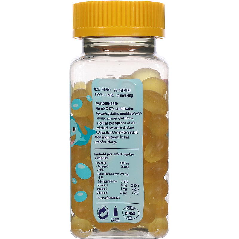 Biopharma Trippel Omega-3 144 stk, barn Biopharma