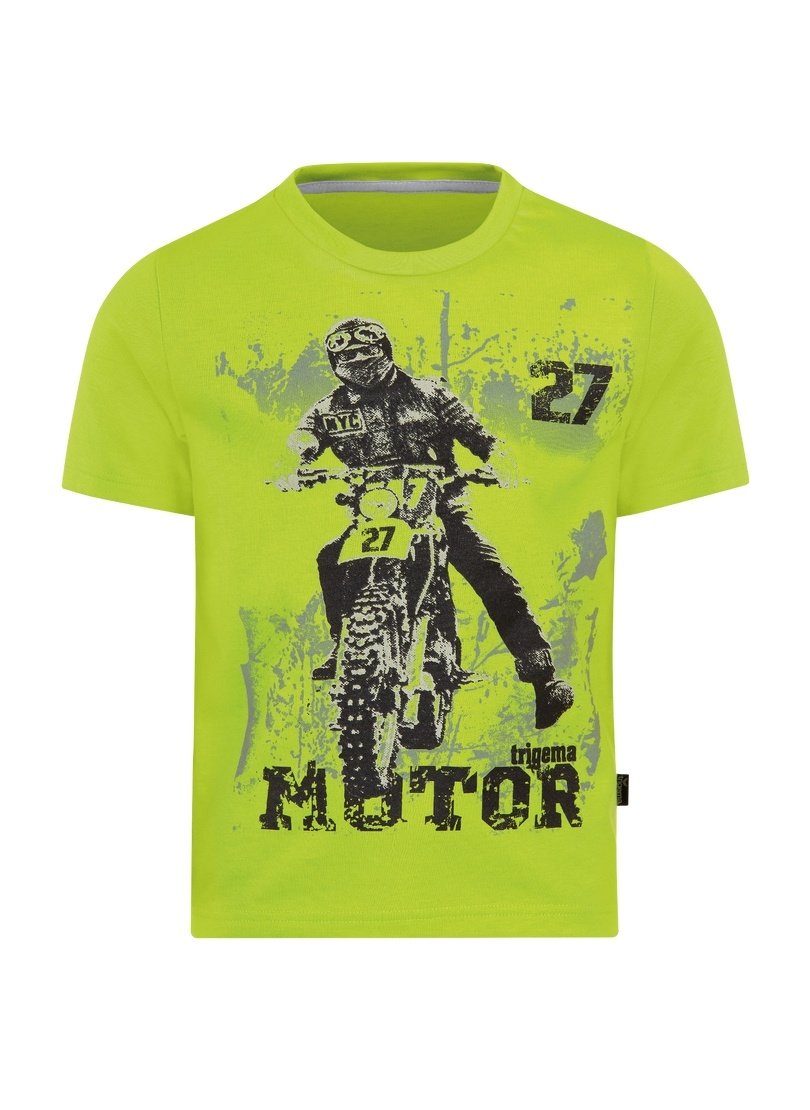 Trigema T-Shirt TRIGEMA Jungen T-Shirt mit coolem Motorrad-Motiv