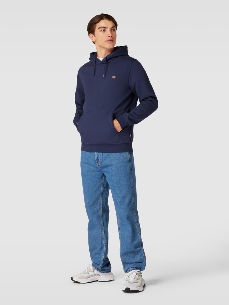 Hoodie mit Känguru-Tasche Modell 'OAKPORT' in dunkelblau