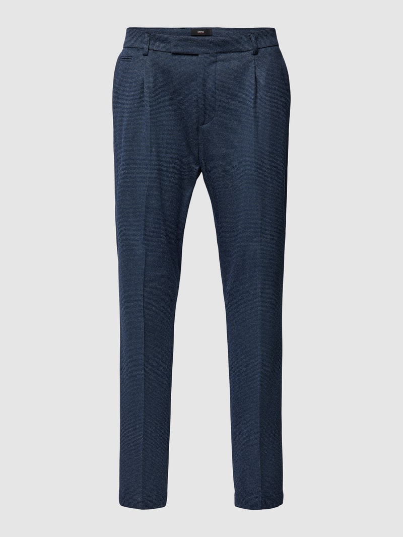 Chino mit französischen Eingrifftaschen Modell 'Sapo' in blau