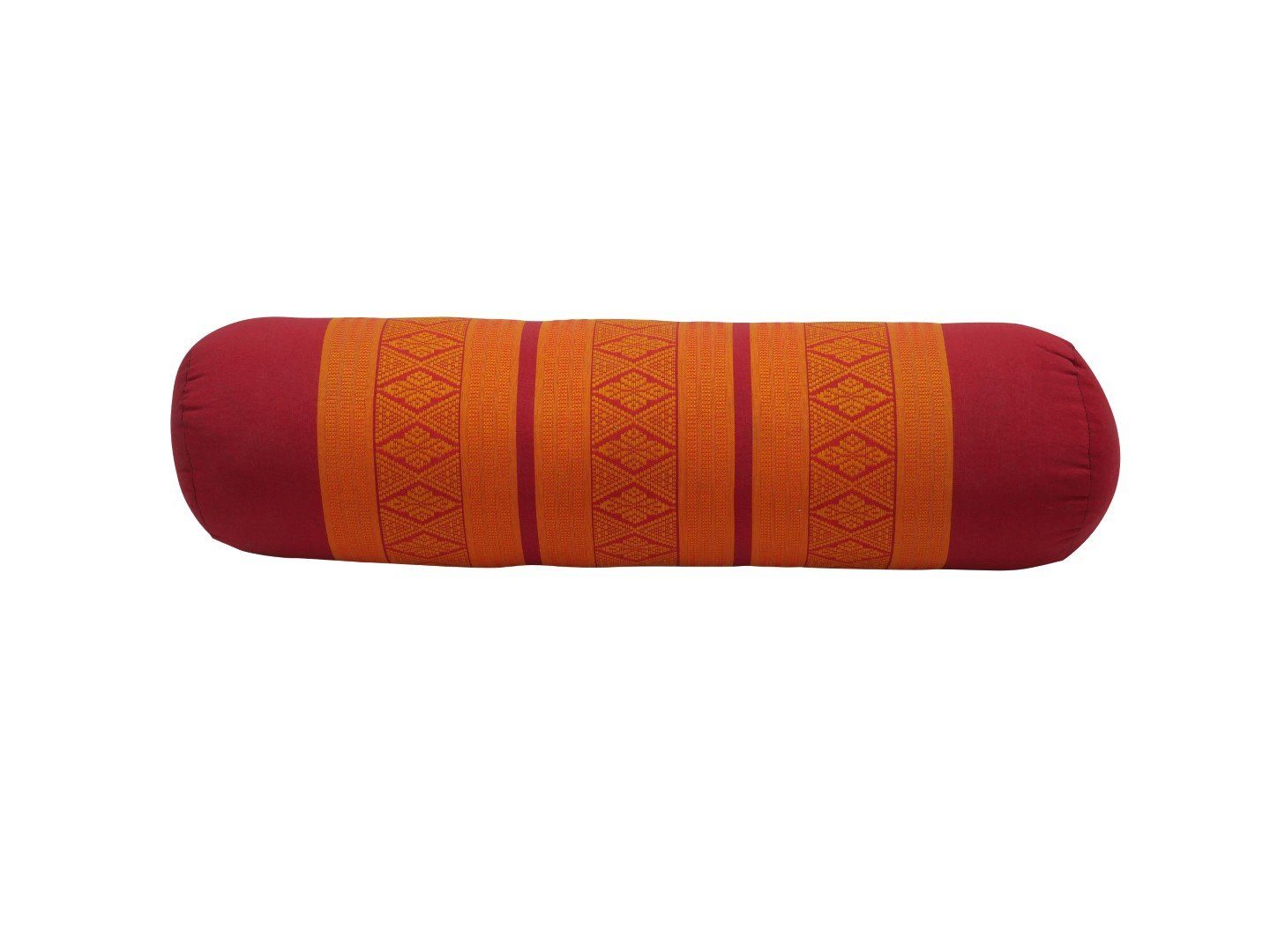 my Hamam Yogakissen Pilatesrolle Nackenstütze Yogakissen rot-orange, angenehm unterstützend, hilfreich für Yoga, Pilates, Thaimassage