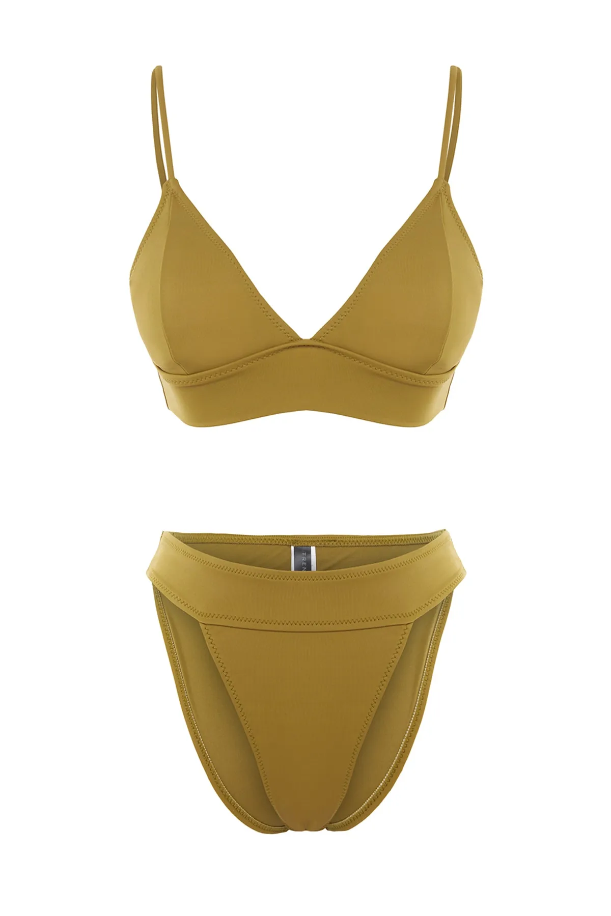 Trendyol Collection  Grünes Triangel-Bikini-Set mit hohem Beinausschnitt TBESS23BT00069