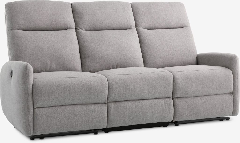 Sofa VONSILD Recliner VONSILD 3-osobowa elektryczna, jasnoszara, tkanina
