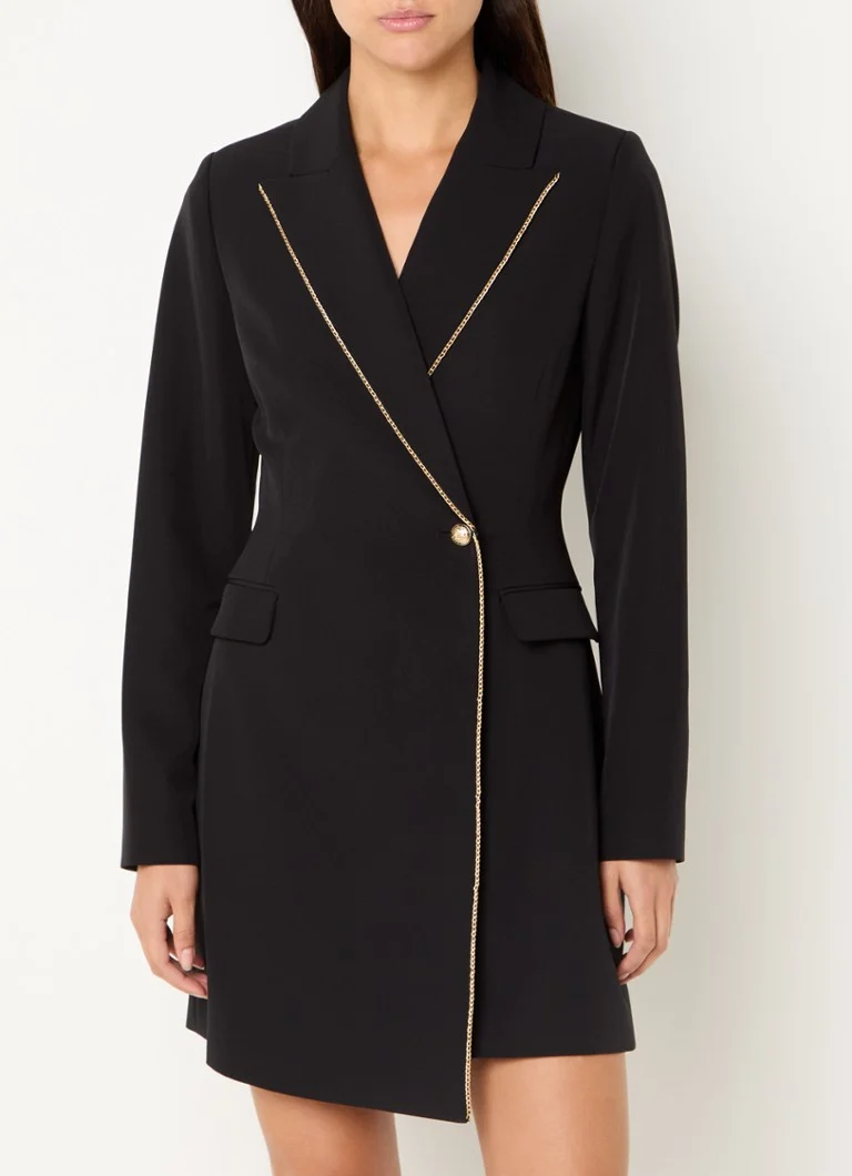 NIKKIE Evora mini blazer dress with shoulder pads and flap pockets