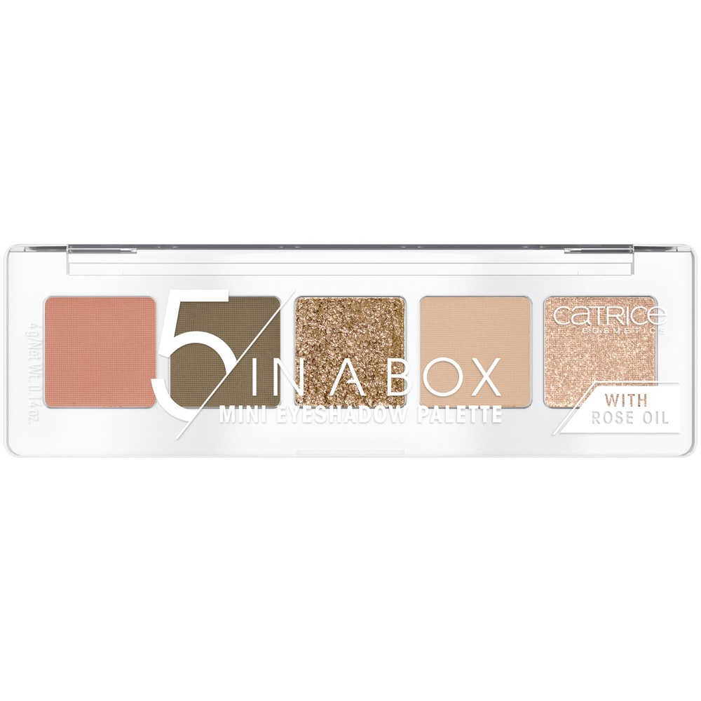 catrice 5 In A Box Mini palette fards à paupières 070 Elegant Khaki Look Palette d'Ombres à Paupières