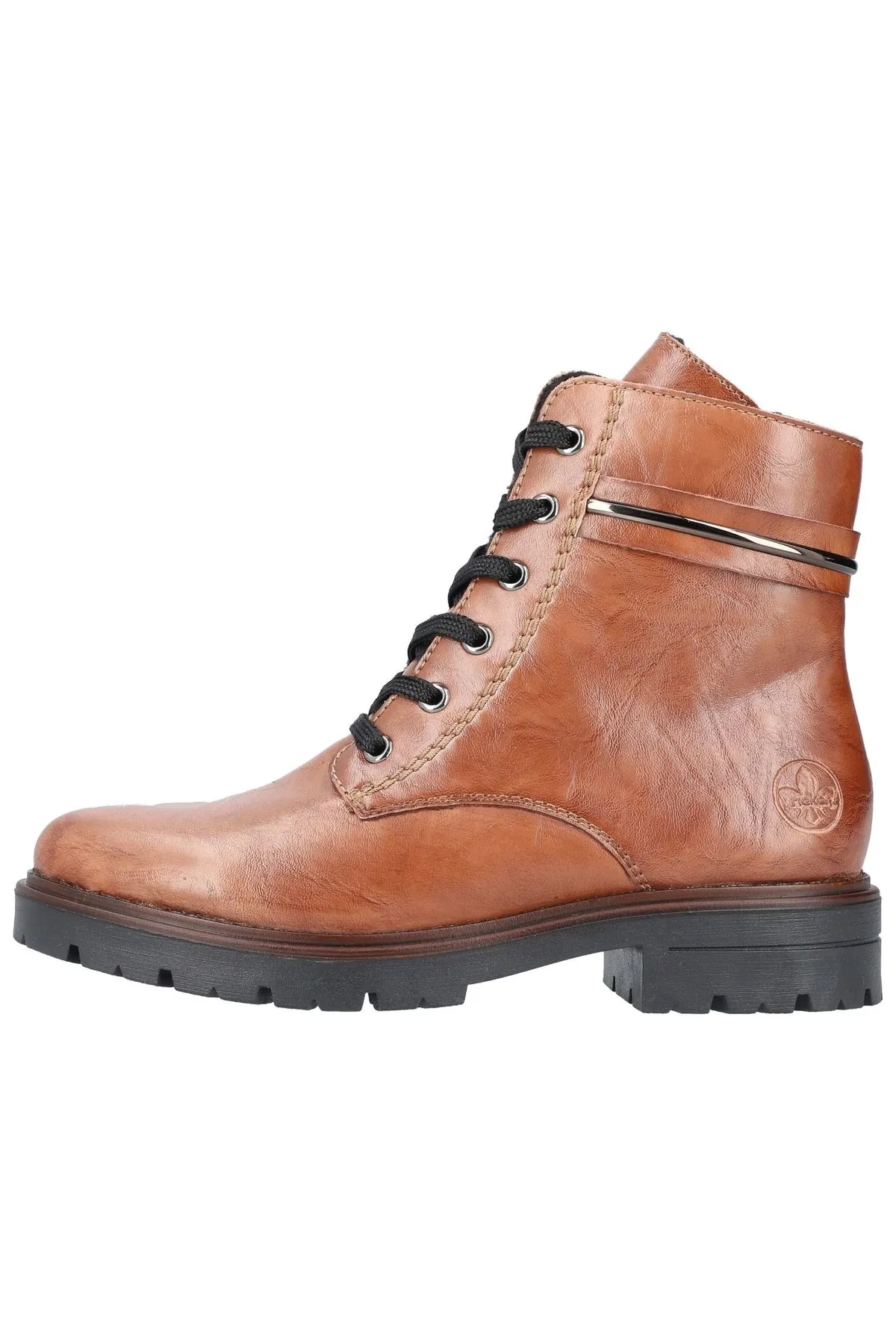 Rieker  Stiefelette - Rot - Flacher Absatz