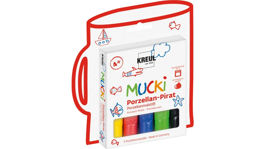KREUL MUCKI Porzellanstifte Pirat 5er Set