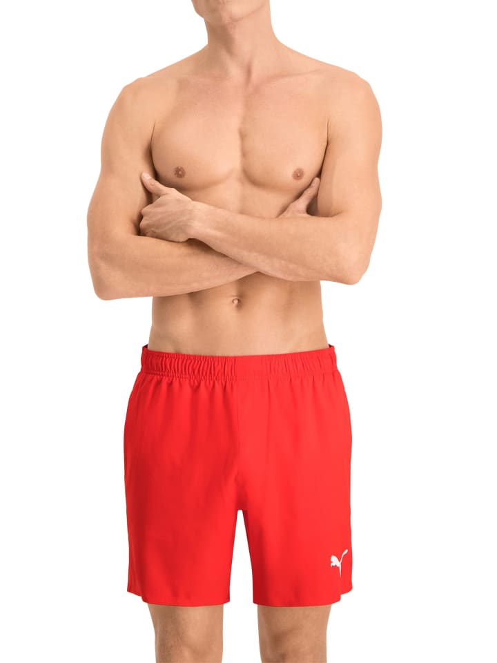 Puma Badehose SWIM MEN MID SCHORTS in Red günstig kaufen