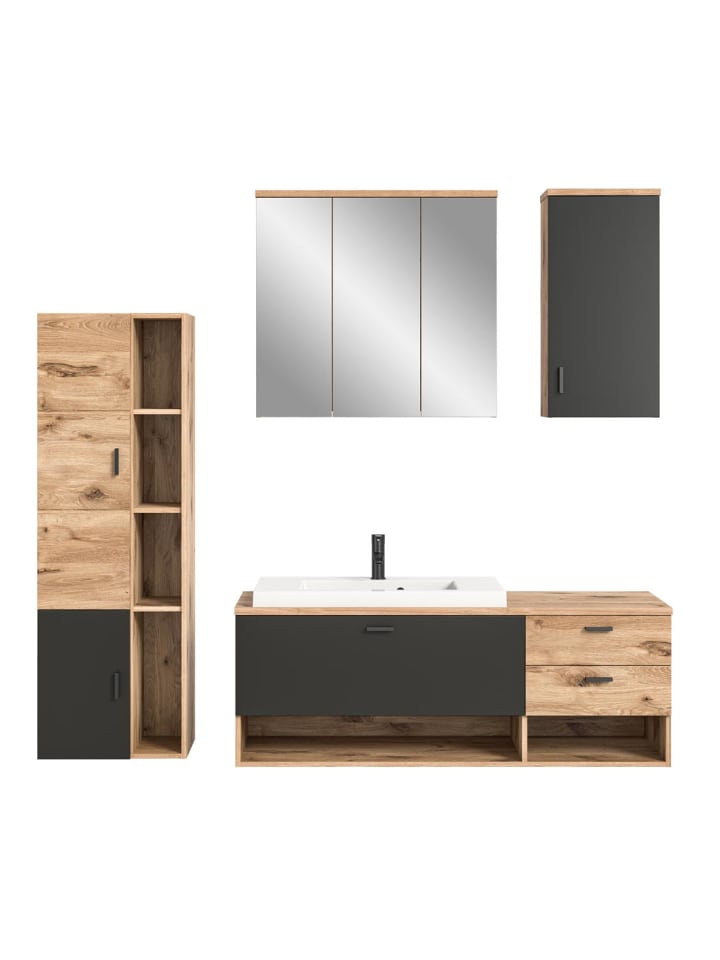 ebuy24 Badmöbelset Grado 4-teilig Eiche 203 x 48 cm günstig kaufen onesize