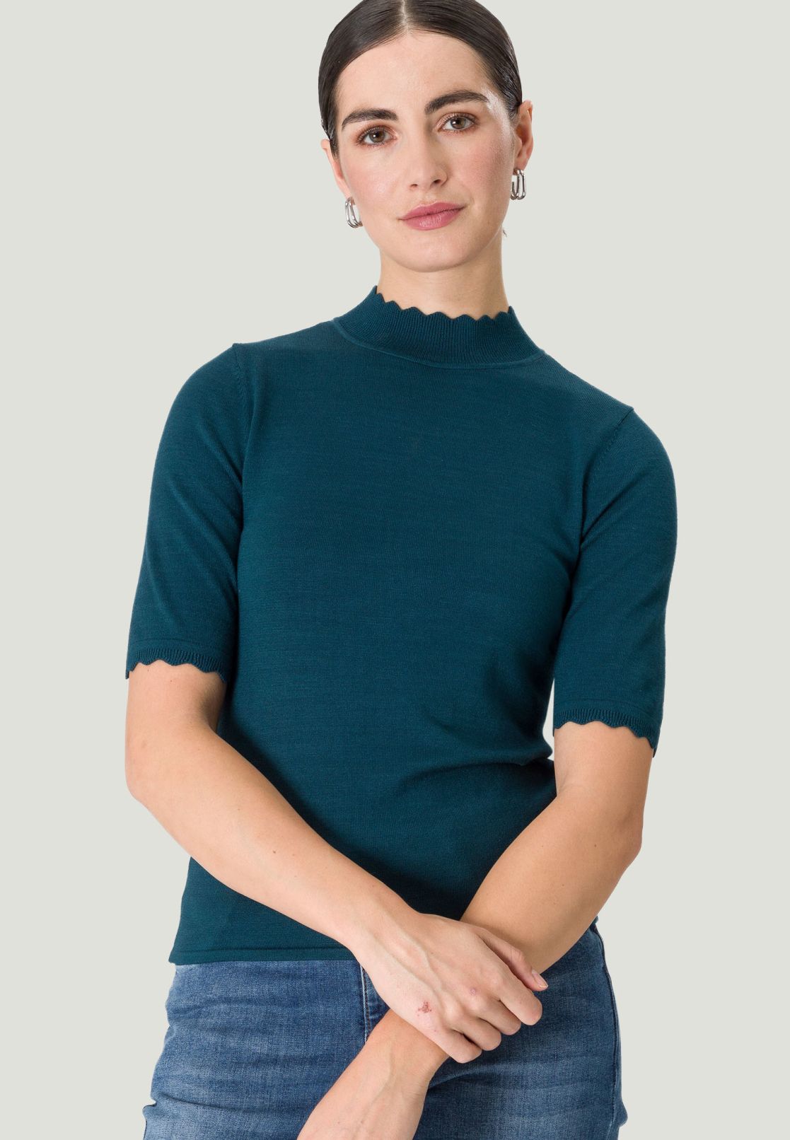 Pullover mit Stehkragen