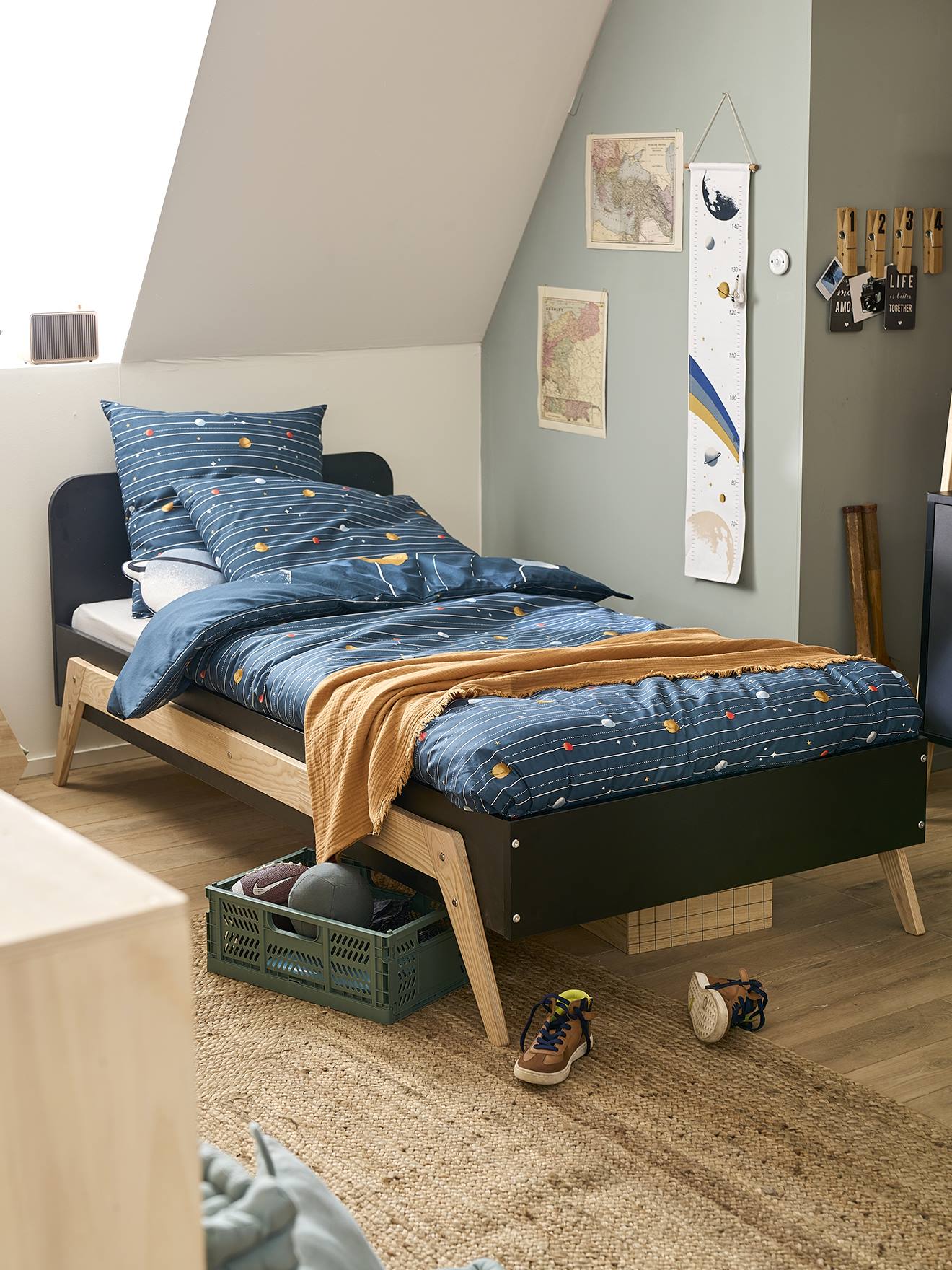 Vertbaudet Kinderbett RETRO - schwarz