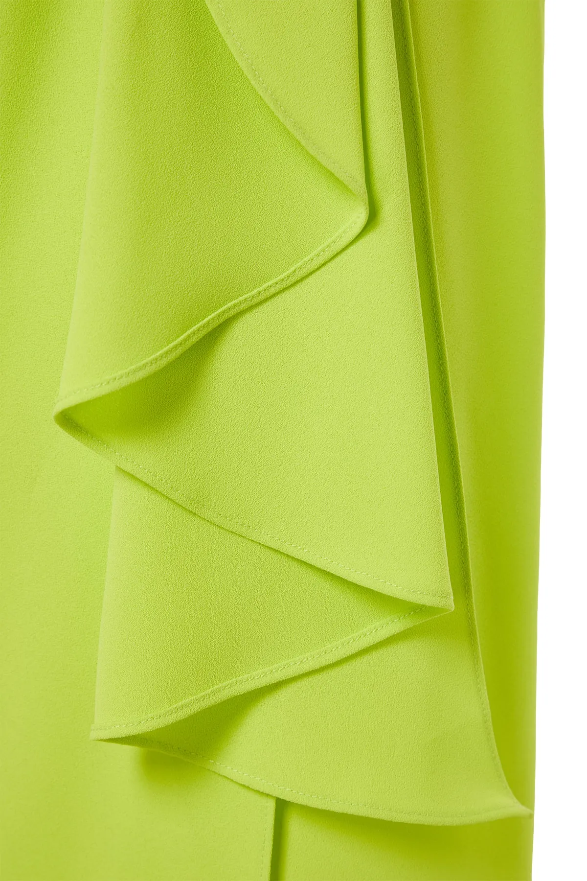 Trendyol Collection  X Zeynep Tosun Hellgrünes Abendkleid und Abschlusskleid mit Volants TCLSS23AE00011