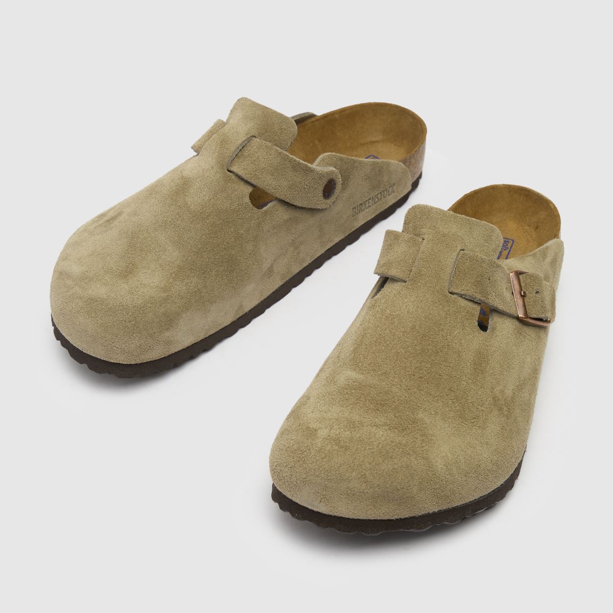 BIRKENSTOCK – Boston – Beige sandaler med träskor