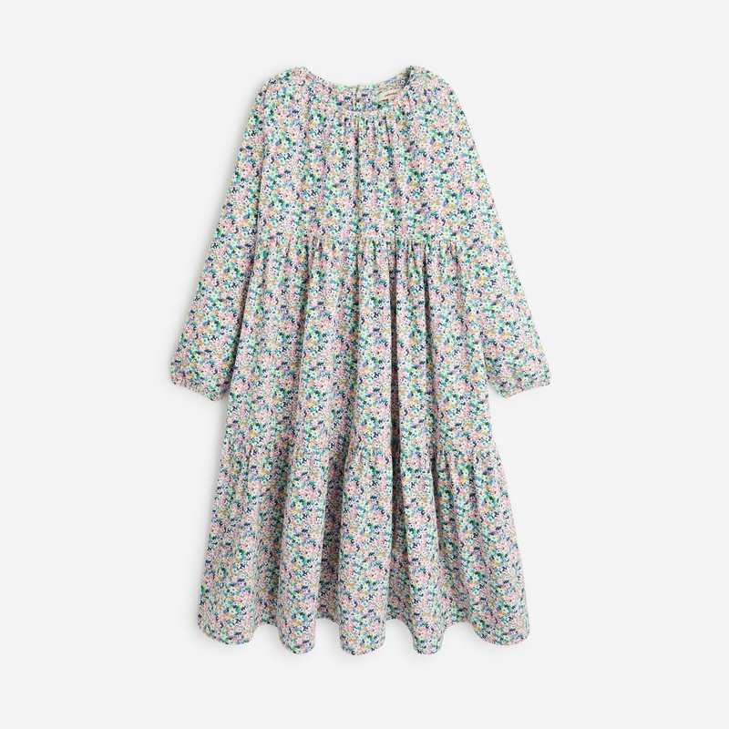 Robe violettete fleurie fille en coton Catimini