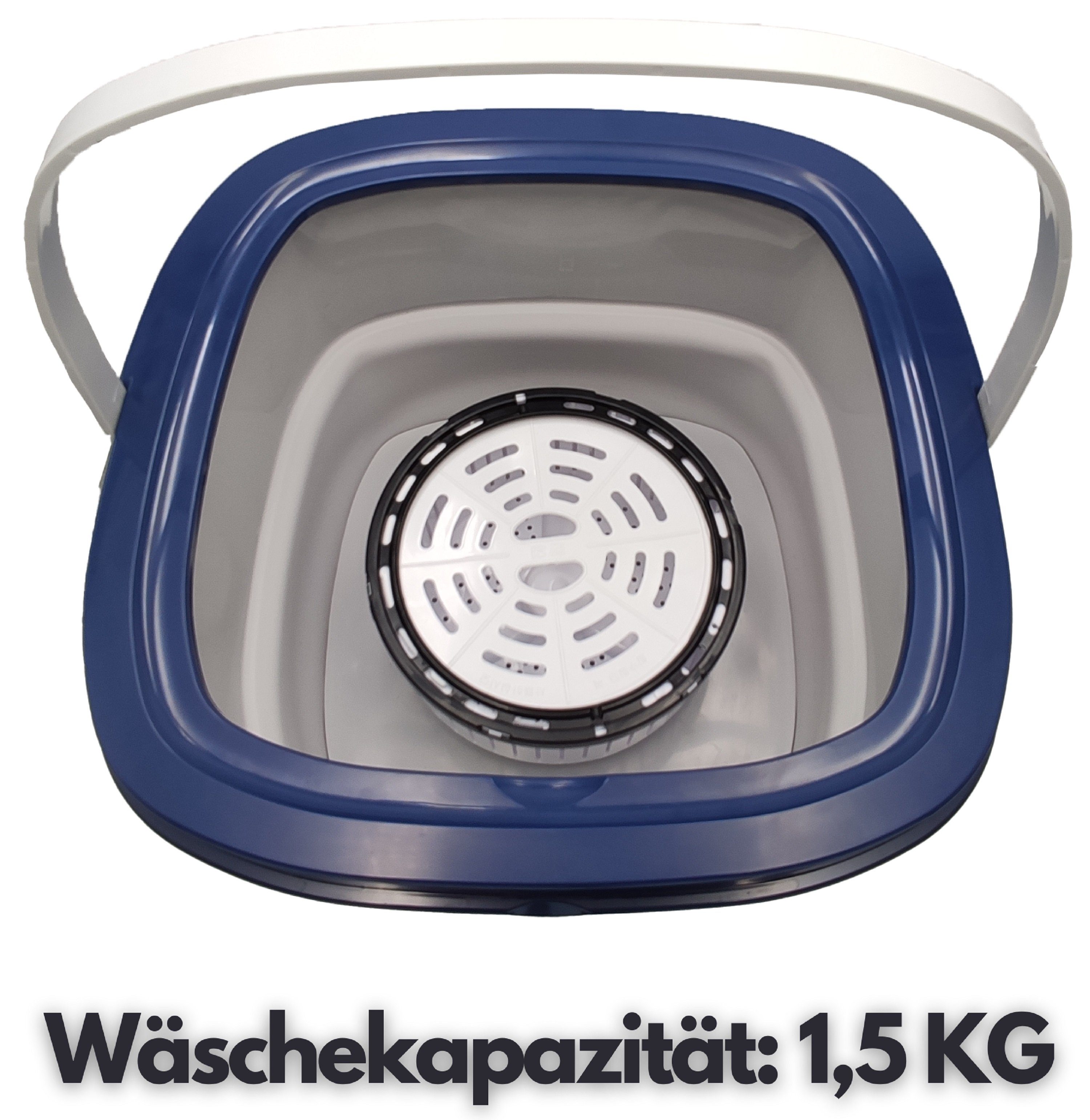 STEINBORG Wäscheschleuder SB-4004, 1,5 kg, Mini Waschmaschine, Camping, Toploader, Faltbar, 1.5 KG Kapazität, mit Schleuderfunktion, 135 Watt