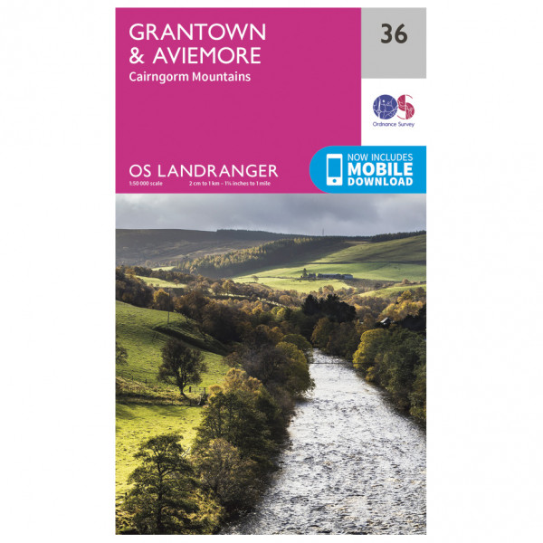 Ordnance Survey - Grantown / Aviemore L036 - Wanderkarte
