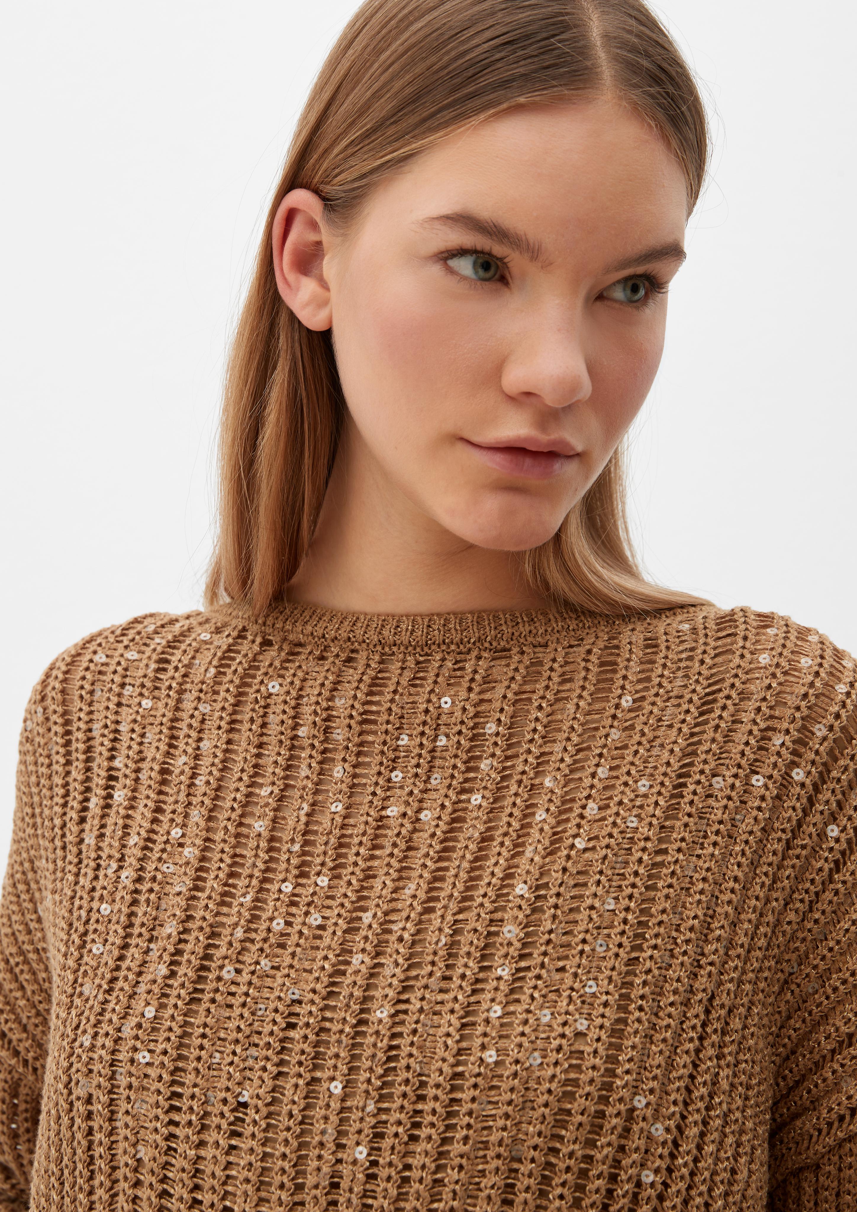 Strickpullover mit Pailletten  2126682-8461