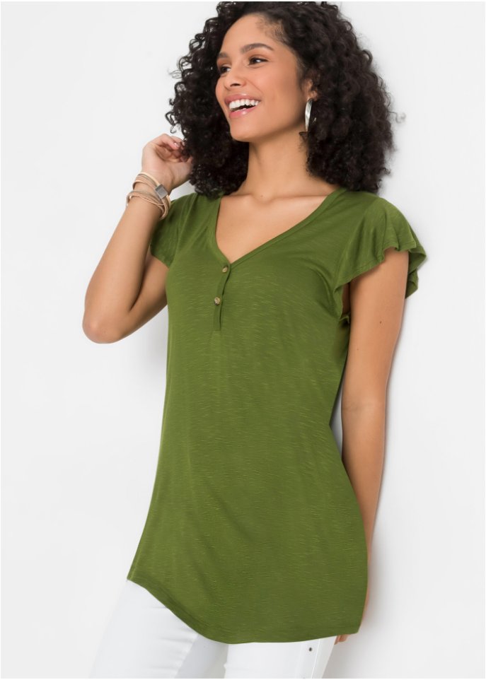 Longshirt mit Knöpfen