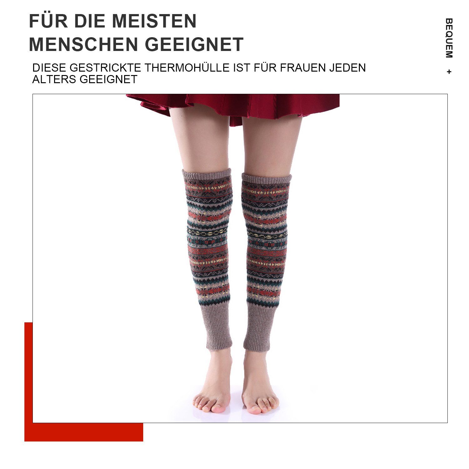 MAGICSHE Beinstulpen Stulpen Damen Lange Beinwärmer Gestrickte Leg Warmers