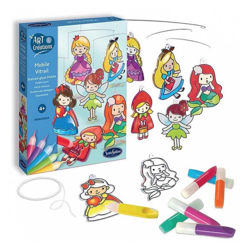 Mobile vitrail Princesses, Art et créations
